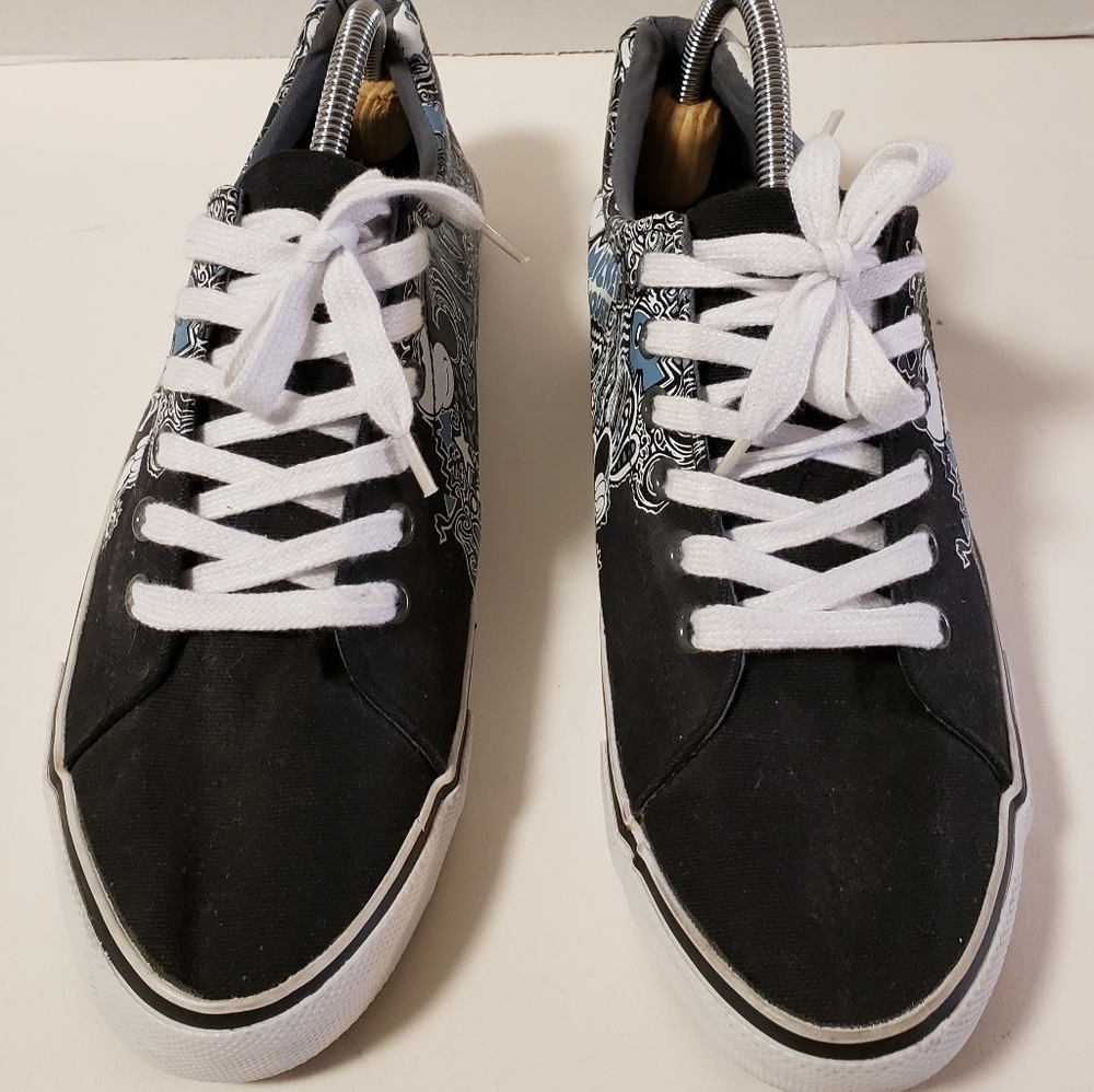 Disney Parks Authentic Black Canvas Mickey Mouse Sneakers Shoes Mens Size 9
